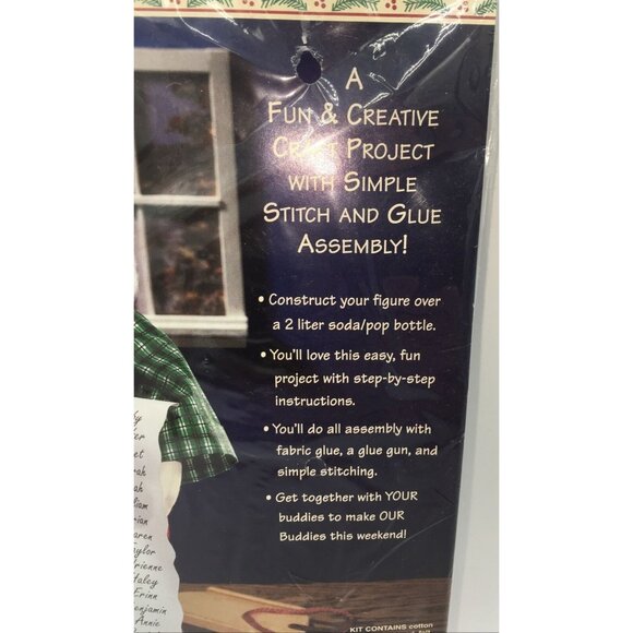 Vintage Dimensions Bottle Buddies Felt Craft Kit 18098 Mr Claus Santa 1996 - Picture 5 of 11